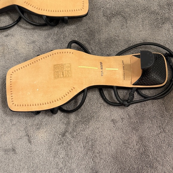 Dolce Vita Black Strappy Kitten Heels Size 9 NEVER WORN - Picture 6 of 10